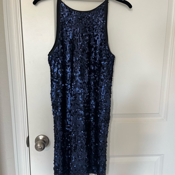 Forever 21 Sparkling Blue Sequin Mini Dress - Picture 1 of 4